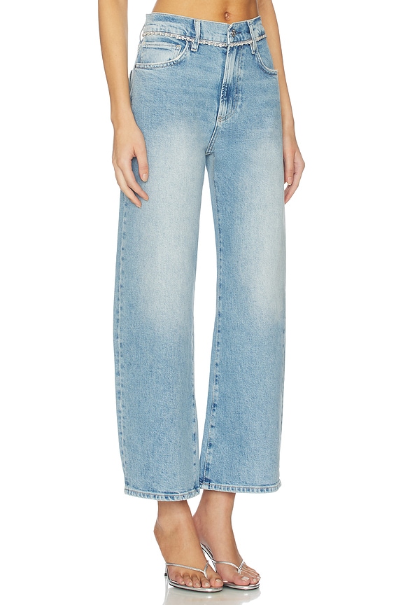 view 2 of 6 Arellia Ankle Barrel Leg Jeans in Cosmic Embellished