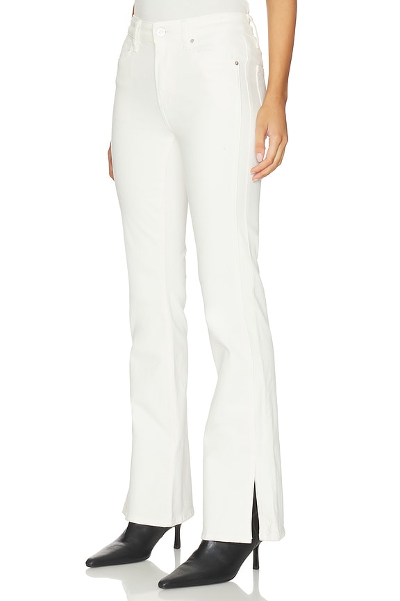 view 1 of 6 High Rise Laurel Canyon Forward Panel Vent Bootcut Jeans in Tonal Ecru