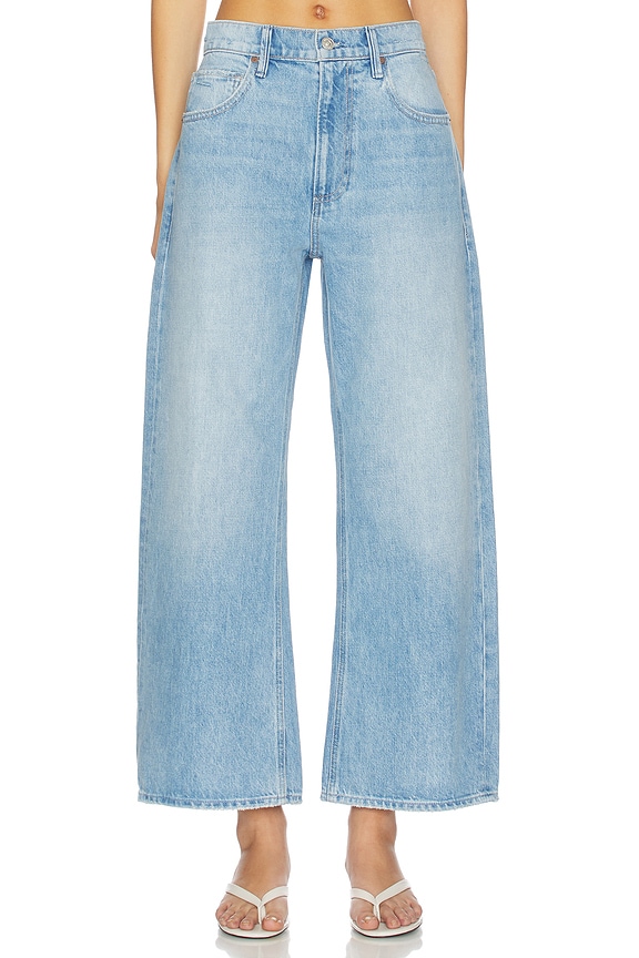 view 1 of 6 Arellia Ankle Seamed Belt Loops Barrel Jeans in Fauve