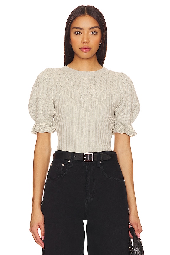 PAIGE Ansa Sweater Top in Pale Sage | REVOLVE