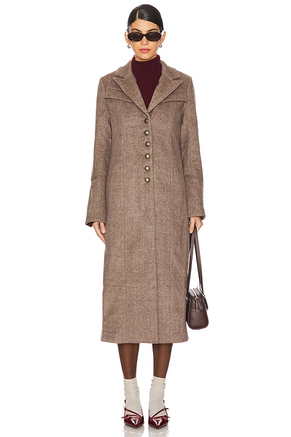 view 2 of 4 Lucrezia Coat in Rye Brown Multi