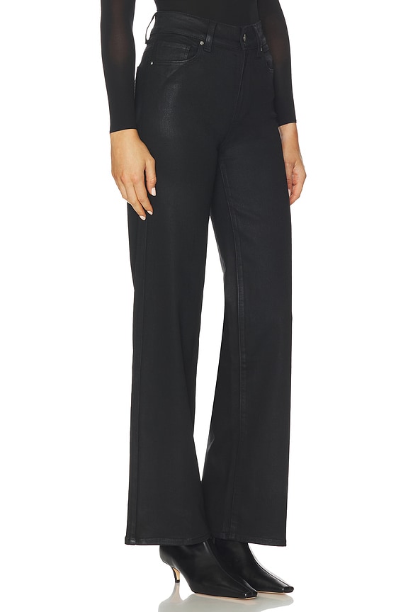 view 2 of 6 Sasha Wide Leg Jeans in Black Fog Luxe Coating