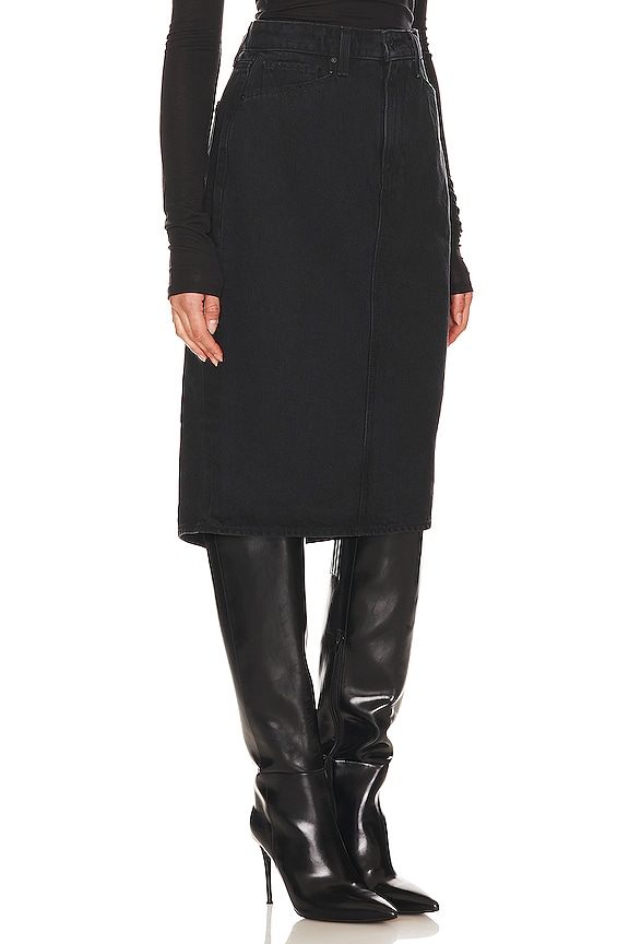 view 2 of 4 Siren Midi Skirt in Pitch Dark