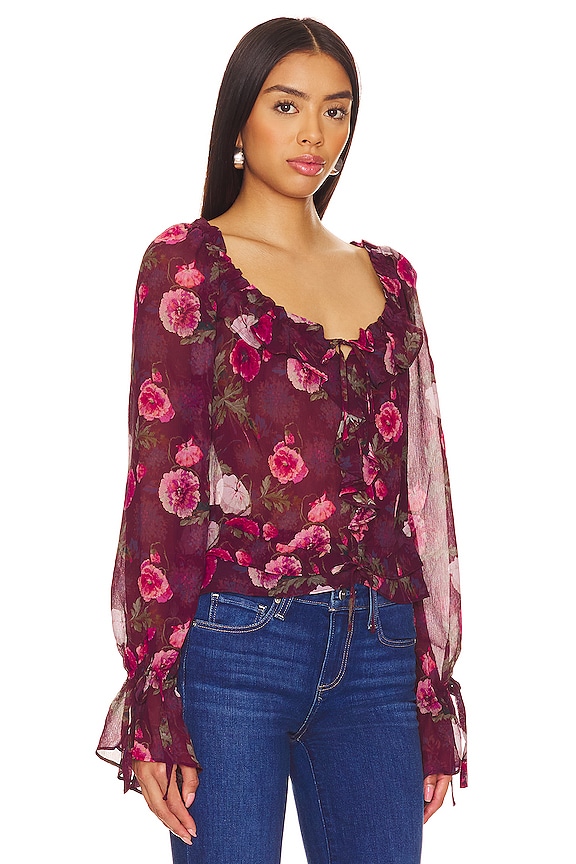 view 2 of 4 LANEA ブラウス in Black Cherry Multi