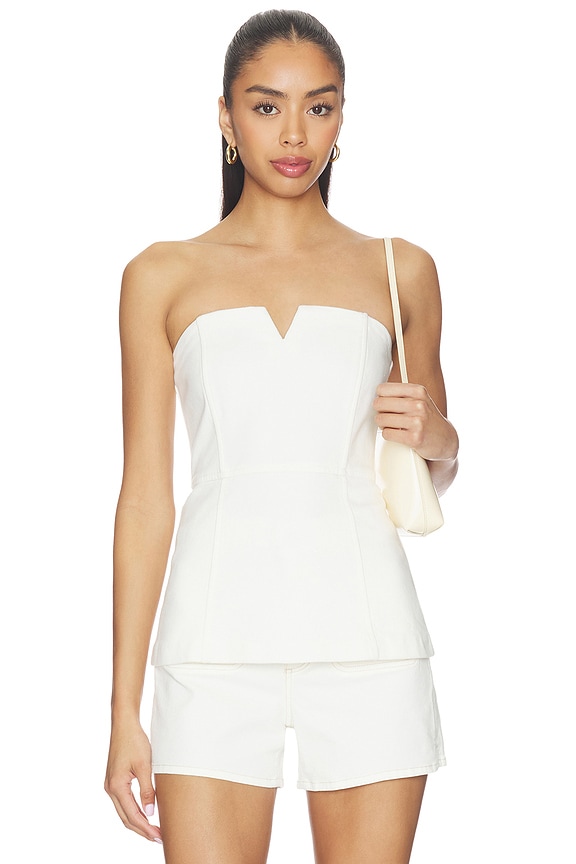 view 1 of 4 TOP SIN TIRANTES FIANA in Tonal Ecru