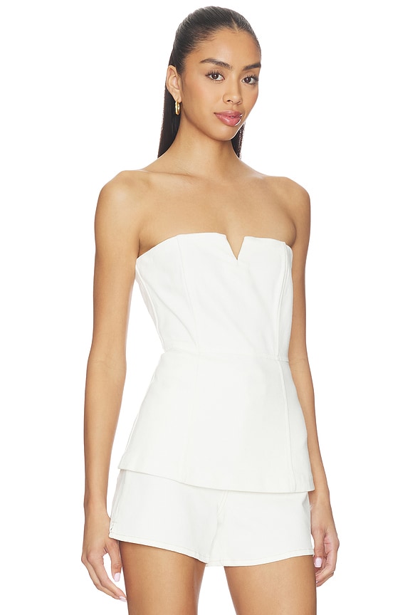 view 2 of 4 TOP SIN TIRANTES FIANA in Tonal Ecru