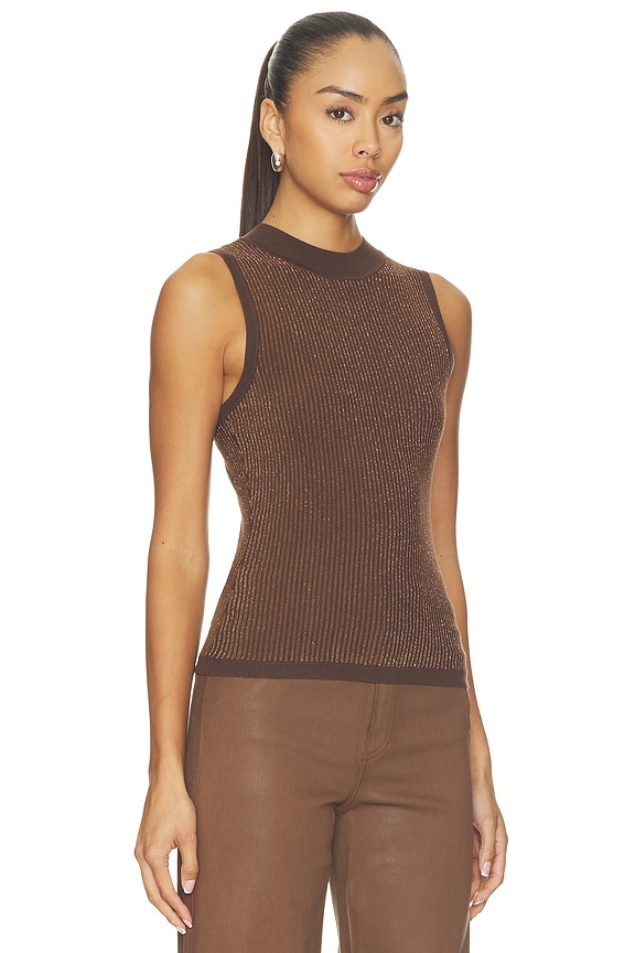 view 2 of 4 Malia Top in Brown Metallic