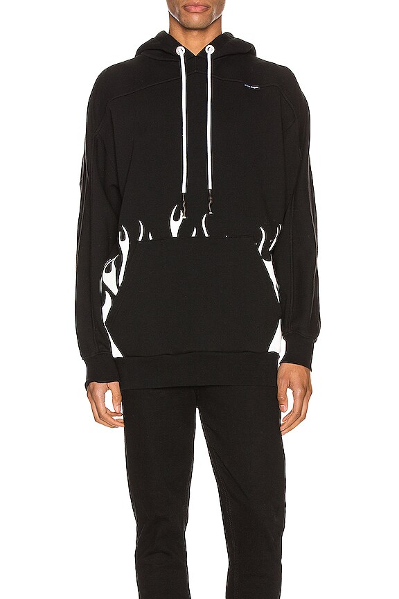 view 2 of 7 Burning Logo Hoodie in Black & White