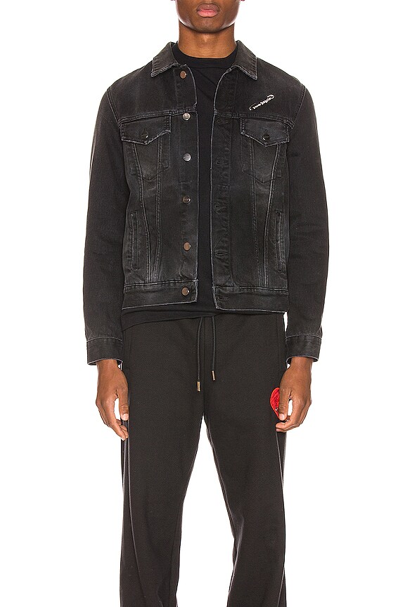 view 2 of 6 Pin My Heart Denim Jacket in Black