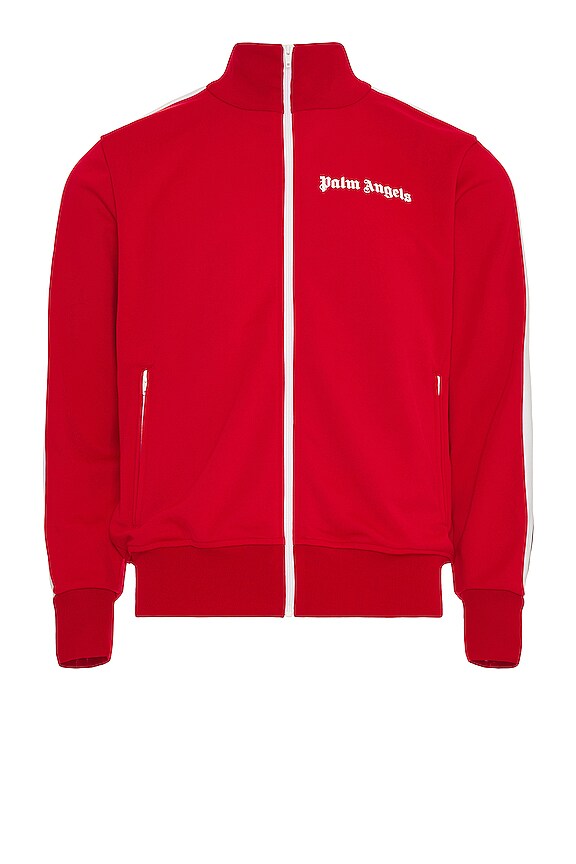 Palm Angels Classic Track Jacket in Red & White | REVOLVE