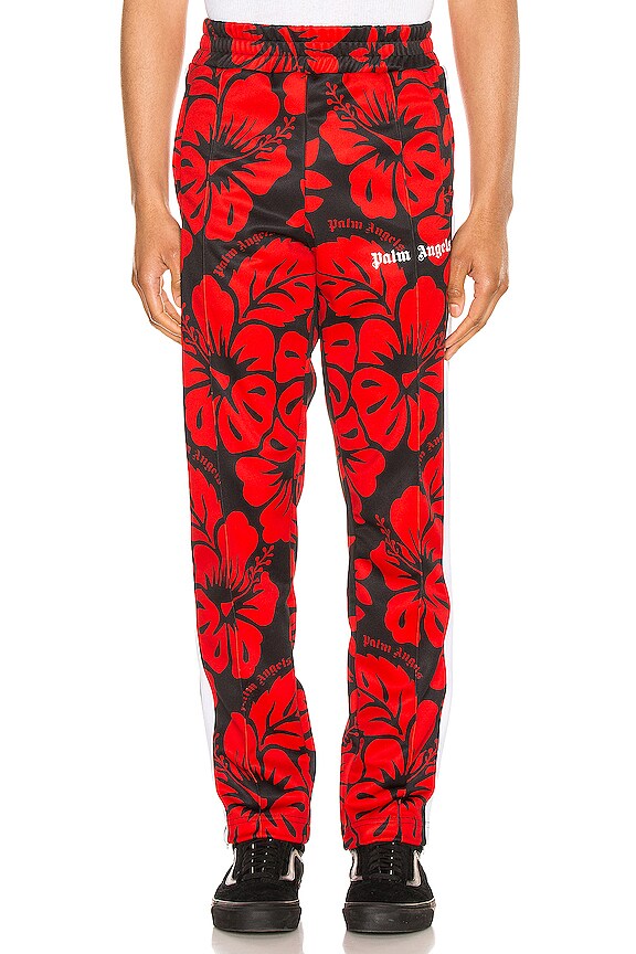 view 2 of 6 HAWAIIAN 트래킹 팬츠 in Black & Red