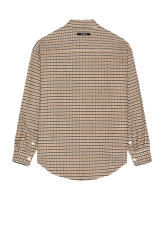 view 2 of 4 Micro Check Overshirt in Brown Black