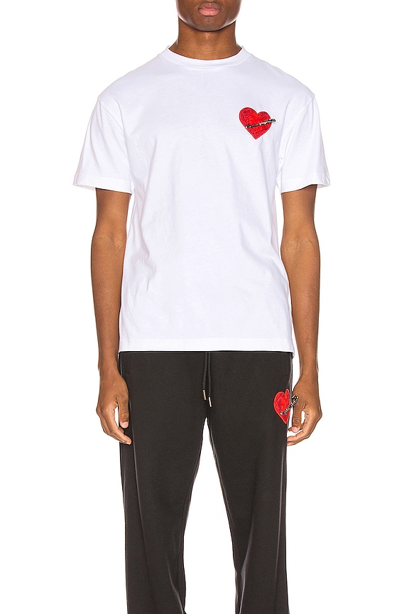 view 1 of 6 Pin My Heart Tee in White & Multi