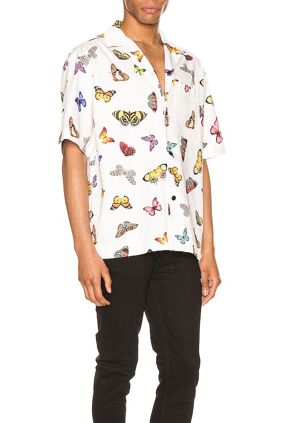 view 2 of 5 Butterflies Bowling Shirt in White & Multi