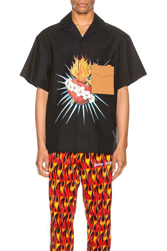 view 1 of 5 Front Sacred Heart Shirt in Black & Multi