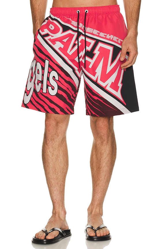 view 1 of 5 BERMUDAS in Red & Black