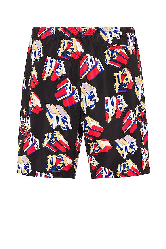 view 2 of 4 3D PA Swimshort in Black & Red