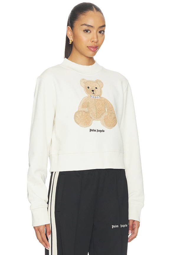 view 2 of 4 SWEAT BEAR FITTED CREW in Off White & Brown
