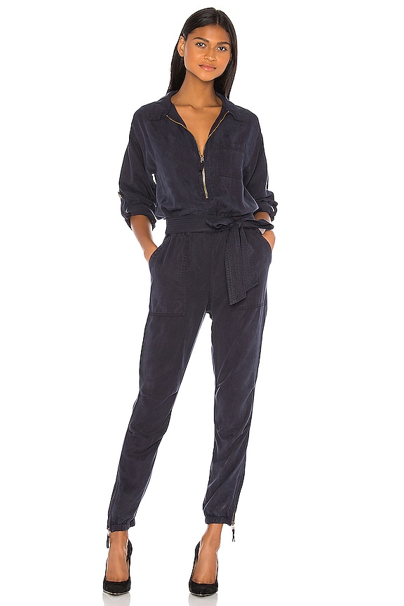 view 1 of 3 Zip Jumpsuit in Washed Navy
