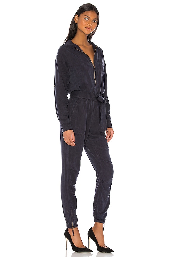 view 2 of 3 Zip Jumpsuit in Washed Navy