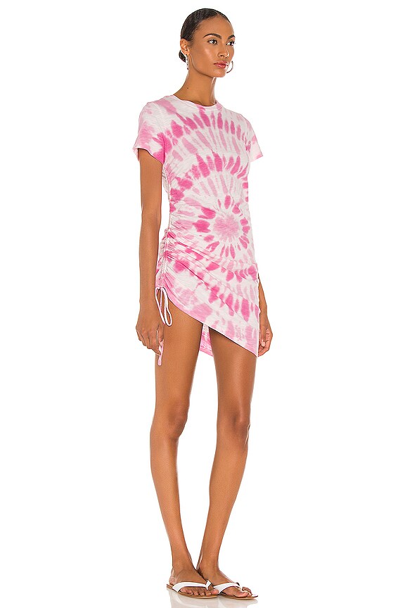 view 2 of 3 Tie Dye Side Ruched Mini Dress in Multicolor