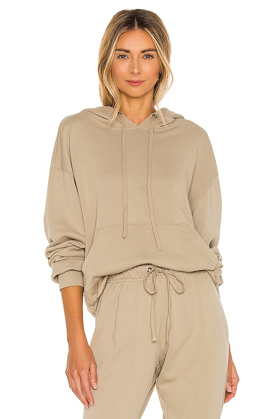 view 1 of 4 Basic Hoodie Sweatshirt in Taupe