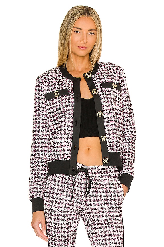 view 1 of 4 CHAQUETA in Pink Tweed Print