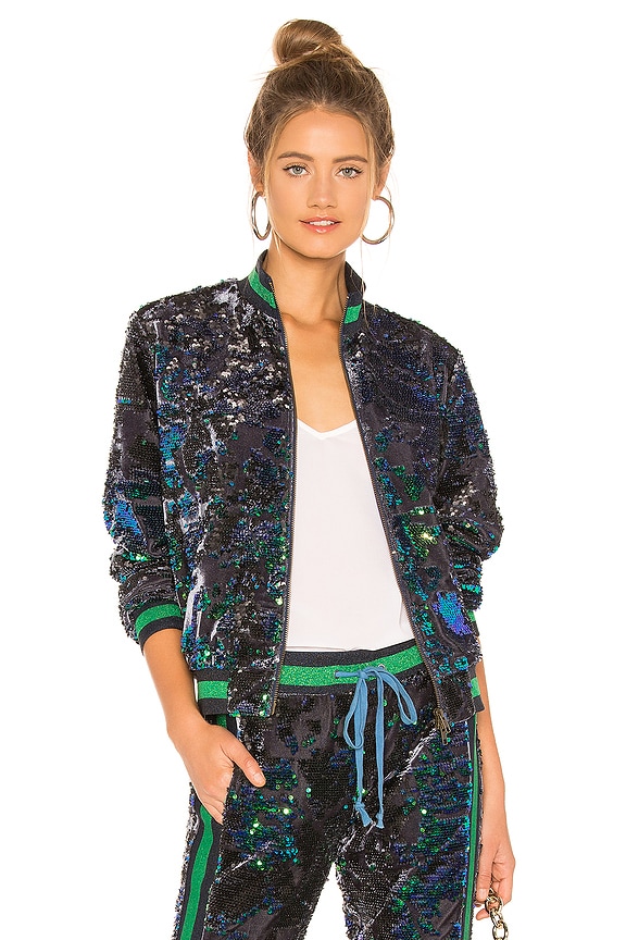 view 1 of 5 CHAQUETA DEPORTIVA SEQUIN VELOUR in Chameleon