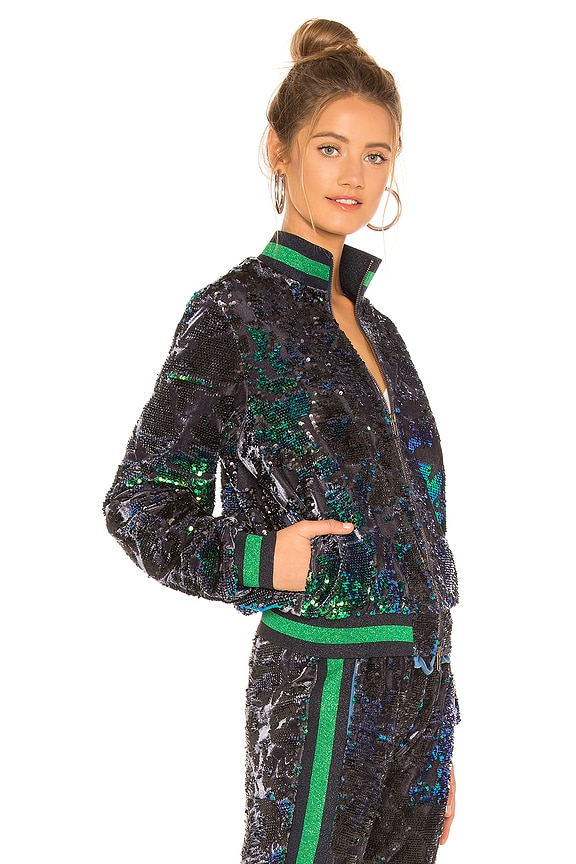 view 2 of 5 CHAQUETA DEPORTIVA SEQUIN VELOUR in Chameleon
