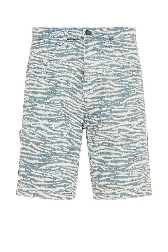 Pleasures Saturn Denim Shorts in Blue | REVOLVE