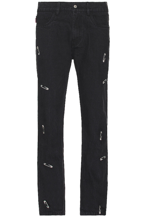 view 2 of 4 JEAN SAFETY PIN in Black