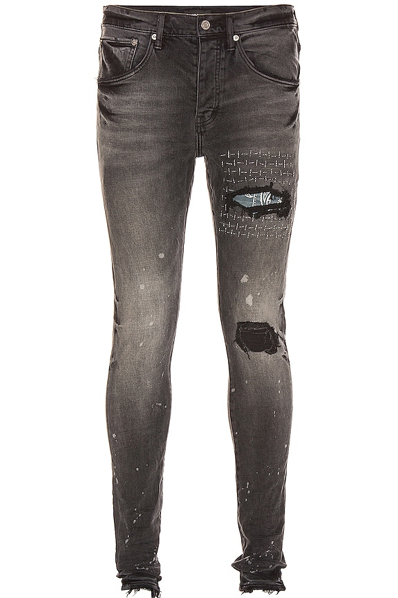 view 2 of 3 Bandana Patch Pocket Jeans in Black