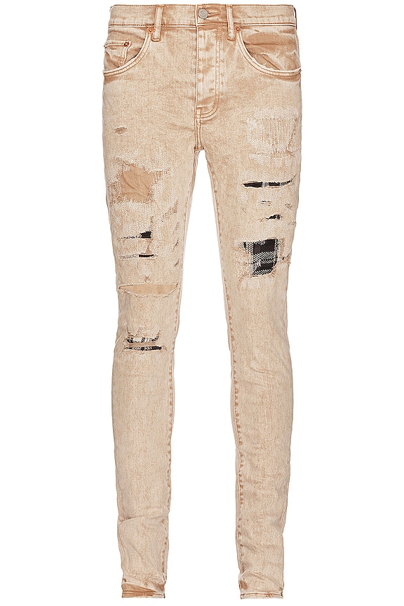 view 2 of 3 Heavy Repair Plaid Patch Pant in Beige