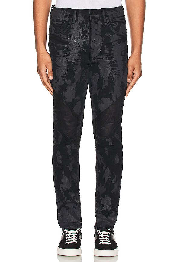 view 1 of 3 Black Crackle Paint With Foil Jean in Black Crackle Paint Foil