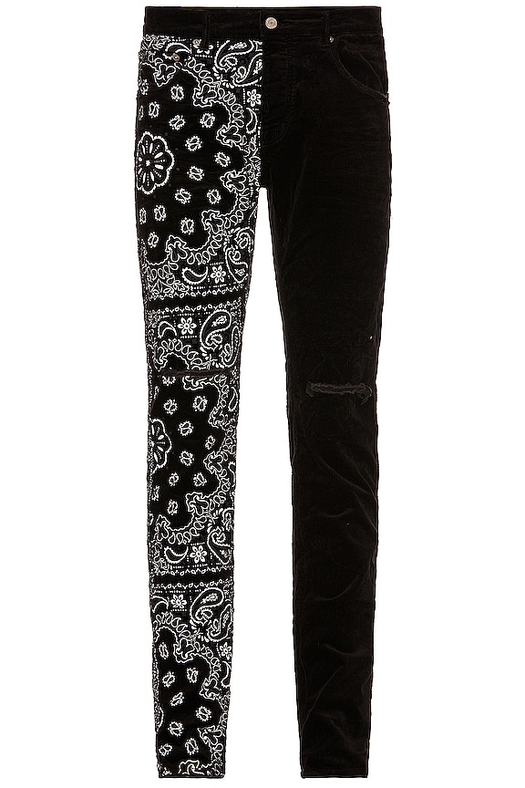 view 2 of 5 Corduroy Bandana Print in Black