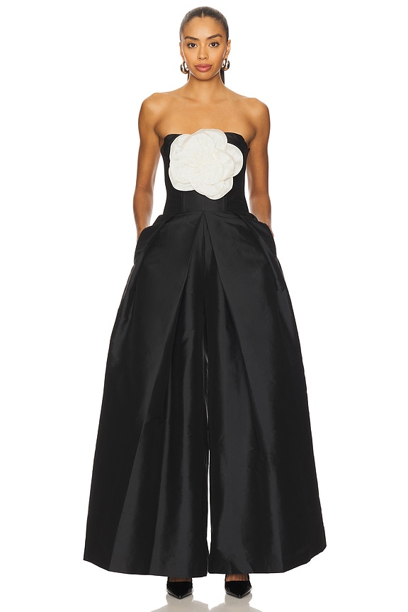 view 2 of 4 Taffeta Bloom Jumpsuit in Black