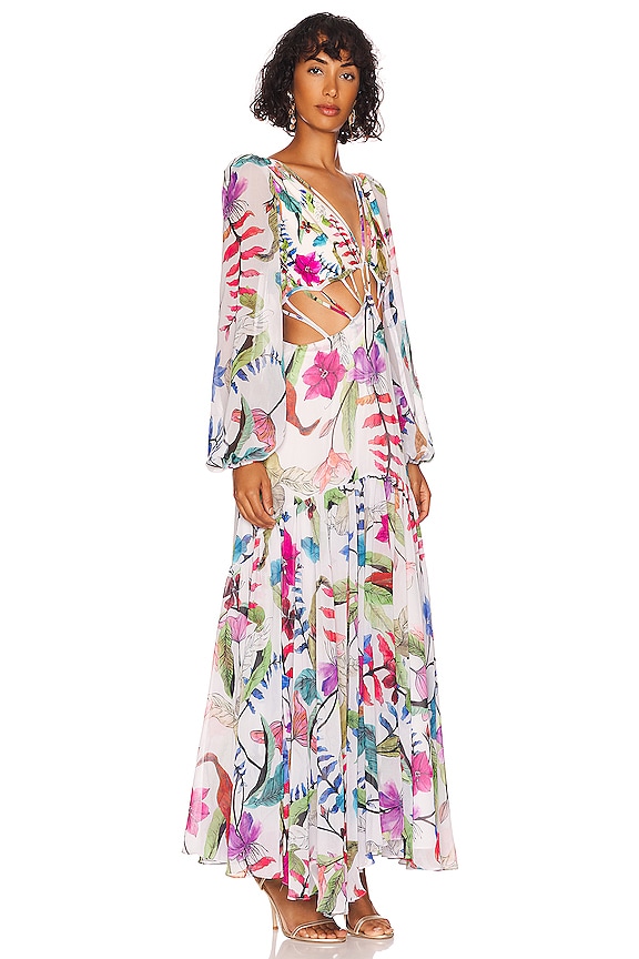 view 2 of 3 ROBE MAXI ZAMIA in White