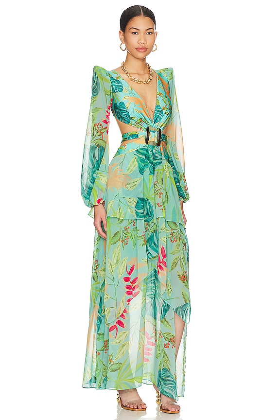 view 2 of 4 MAXIVESTIDO JASMIN BELTED CUTOUT in Island Blue