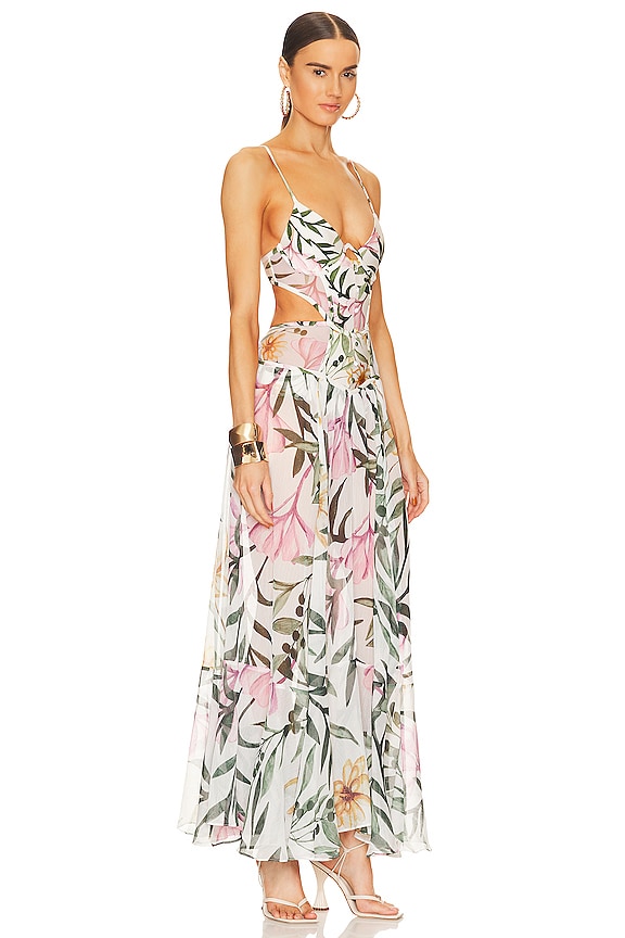 view 2 of 3 Jasmin Bustier Maxi Dress in White