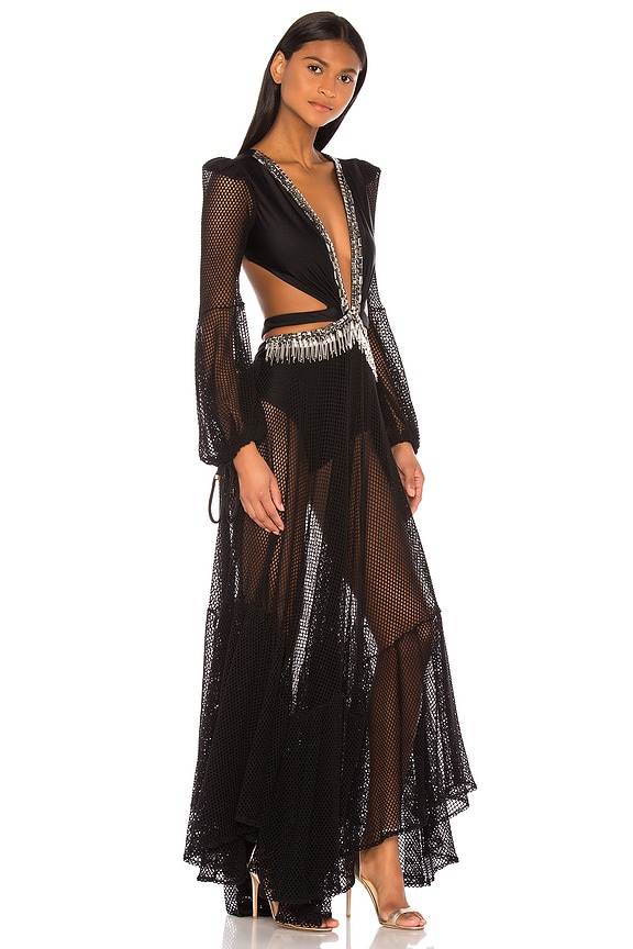 view 2 of 4 CUTOUT 가운 in Black