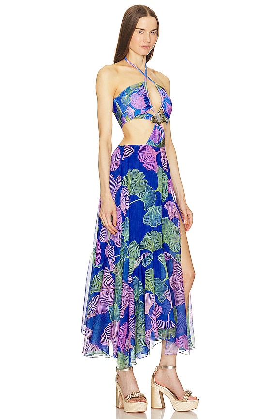 view 2 of 3 VESTIDO PLAYERO OCEAN LEAF in Blue