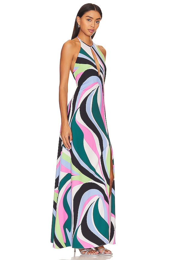 view 2 of 3 Delos Keyhole Maxi Dress in Black Multi