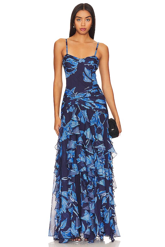 view 2 of 4 Nightflower Bustier Maxi Dress in Indigo