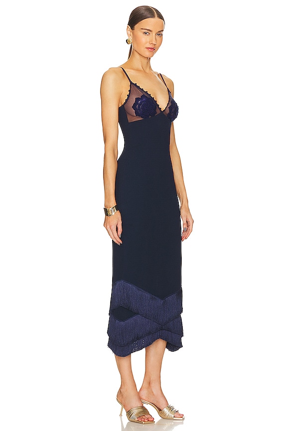 view 2 of 3 VESTIDO MIDI GANCHILLO in French Navy