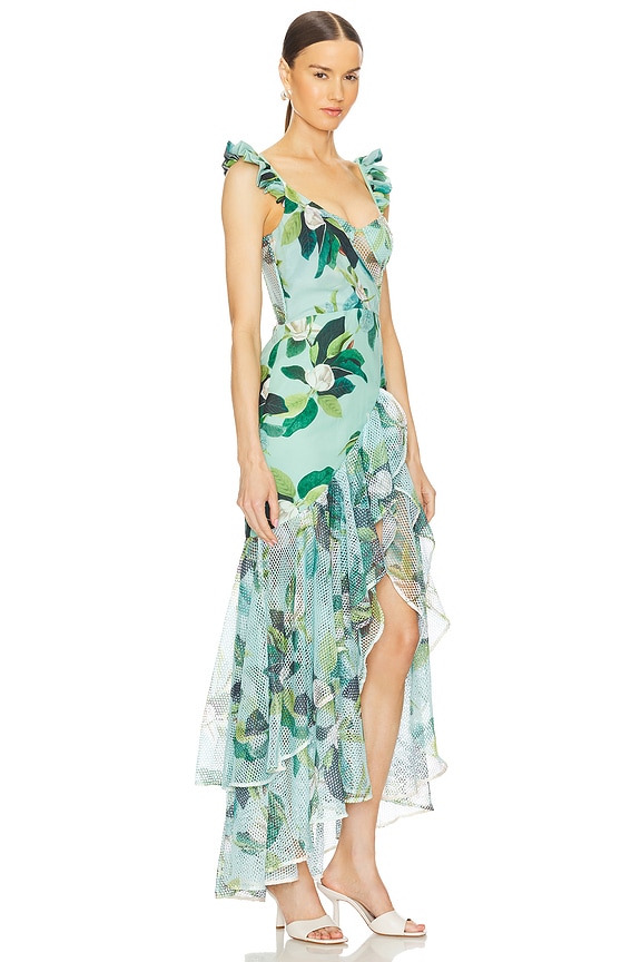 view 2 of 3 Magnolia Bustier Maxi Dress in Green Multi
