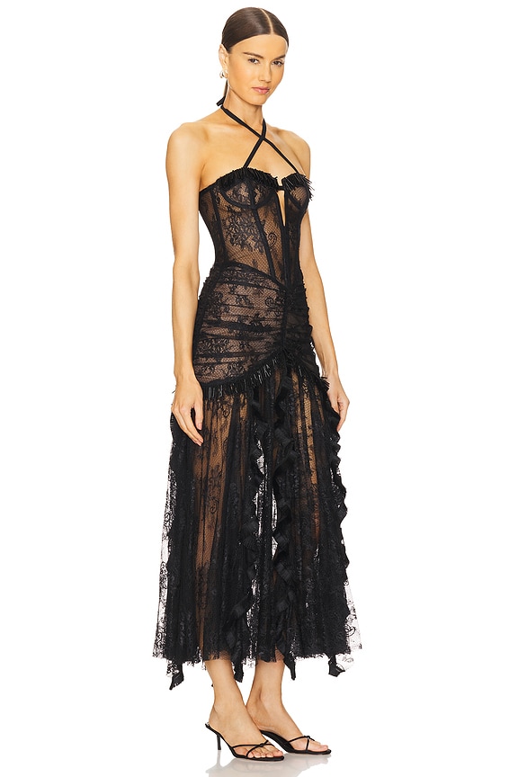 view 2 of 3 ROBE DE SOIRÉE MOONLIGHT LACE in Black