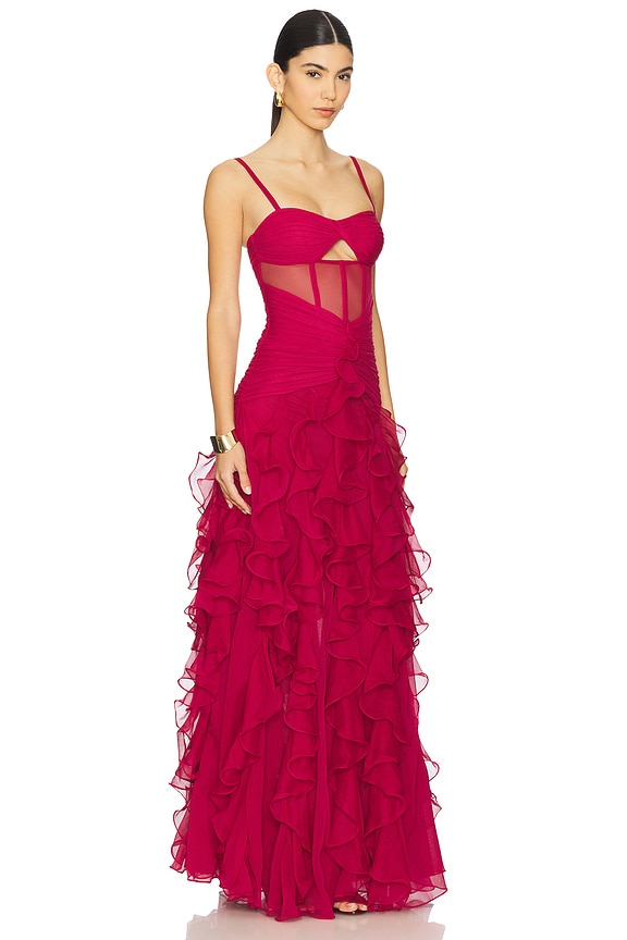 view 2 of 3 ROBE MAXI in Dark Pink