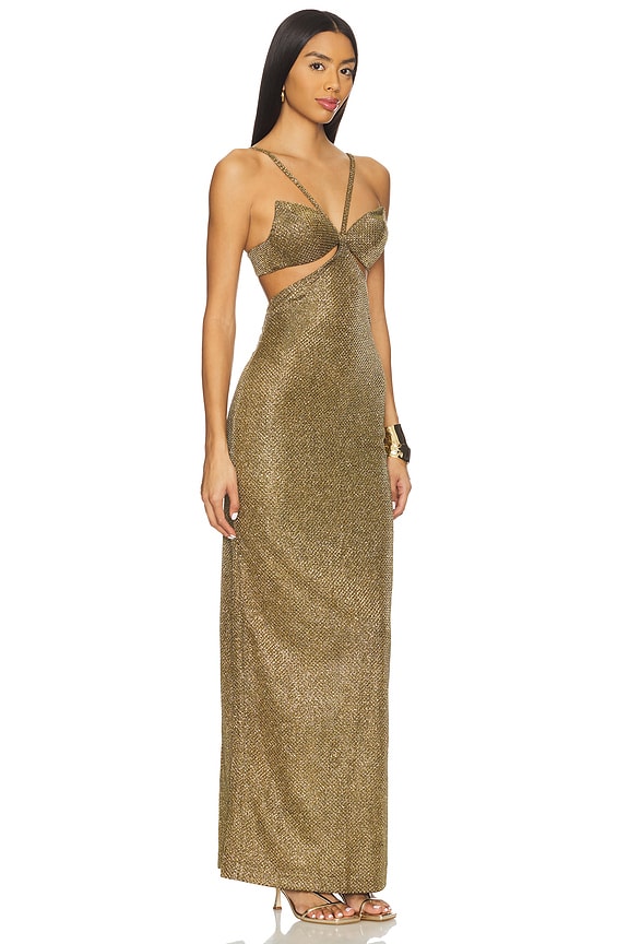 view 2 of 4 Golden Weave Gown in Gold