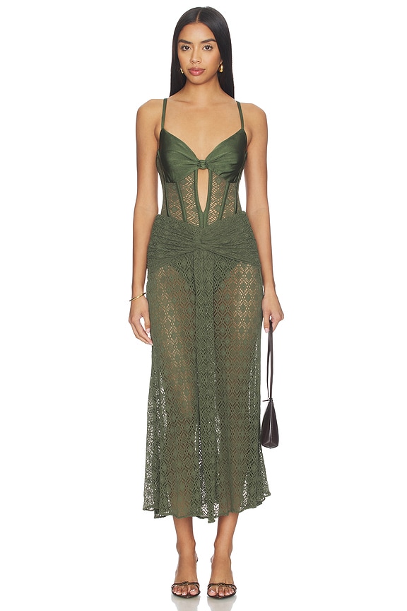 view 1 of 3 Sirena Mesh Maxi Dress in Green