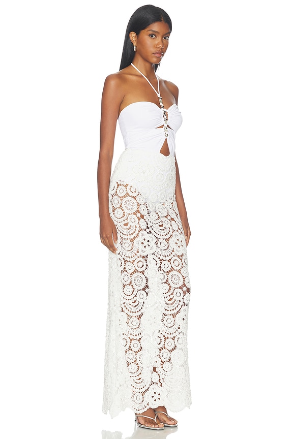 view 2 of 4 Gal Embroidery Maxi Dress in White